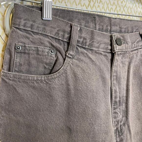 VINTAGE Gray PACE Jeans Wear Relaxed Straight Leg Mens Cut Off Jeans Size 32 - Picture 3 of 11